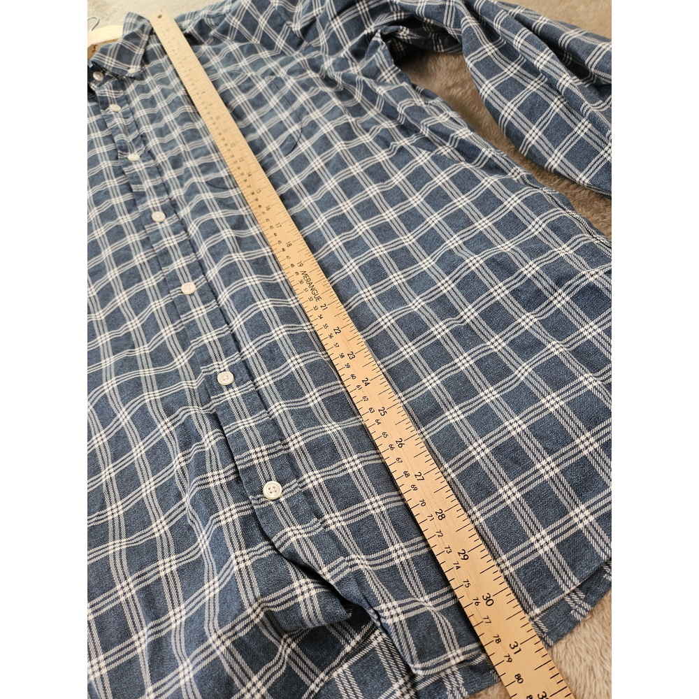 Charles Tyrwhitt Non-Iron Dress Shirt Size XL Blue White Classic Fit Long Sleeve - Picture 8 of 10